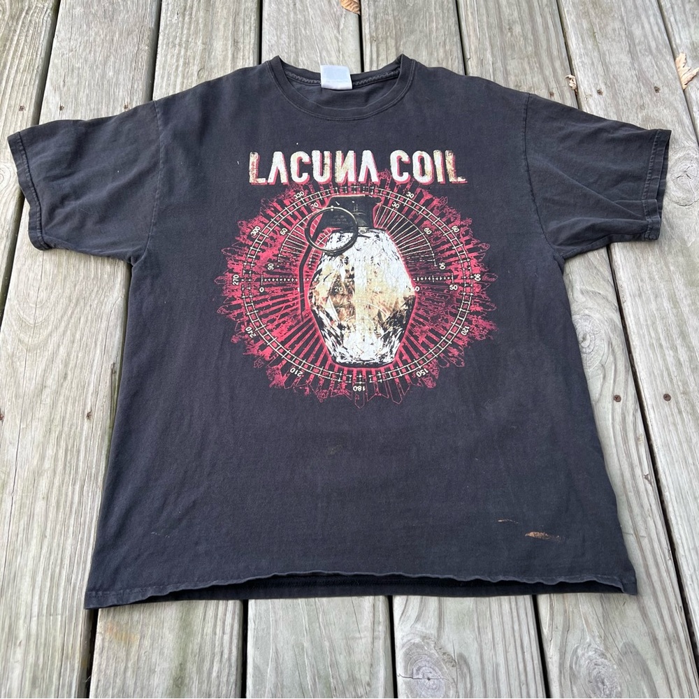 Lacuna Coil Tour T Shirt Men L 2009 Double Sided Heavy Metal Band Tee